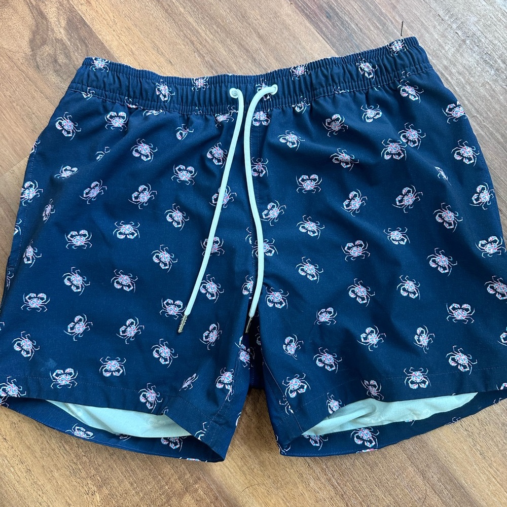 Bonobos Navy Blue Swim Trunks with Crabs Small